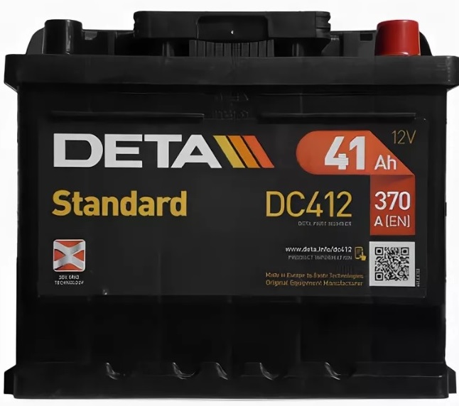 Аккумуляторная батарея DETA STANDARD DC412 (12В, 41А/ч)