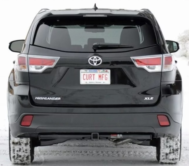 Фаркоп Curt под квадратное отверстие (без адаптера и шара) для Toyota Highlander III 2014-2020