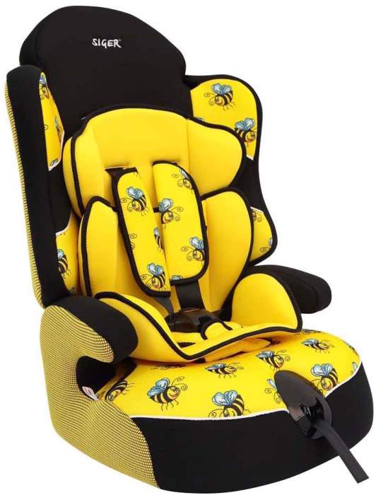 Детское автомобильное кресло SIGER Драйв Art, цвет пчелка
