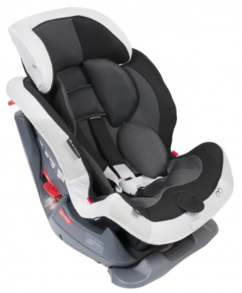 Кресло детское автомобильное Swing Moon Premium, черно-серое