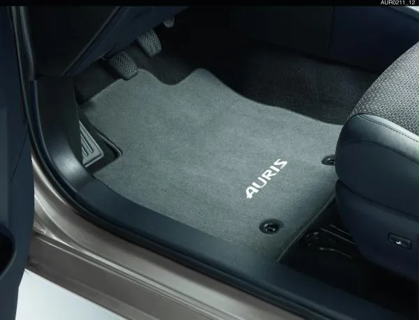 Коврики ворсовые Тойота Мотор (оригинал) для салона Toyota Auris II 2012-2020 Антрацит