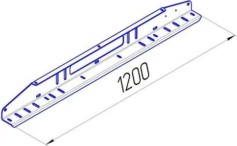 Комплект OJ из двух алюминиевых крашеных боковин под 2 опоры, 6 поперечин, длина 1200 мм