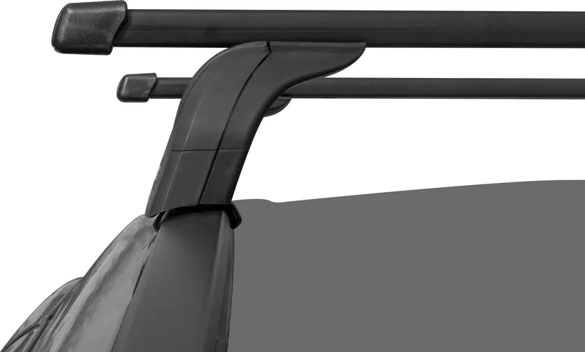 Багажник на интегрированные рейлинги LUX для Audi Q7 II 2015-2020 (Прямоугольные дуги)