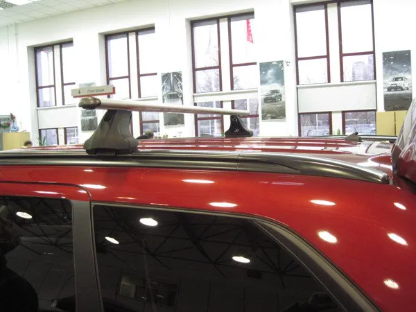 Багажник на крышу в сборе Атлант на интегрированные рейлинги для Mitsubishi Outlander III 2012-2020 (Аэродинамические дуги)