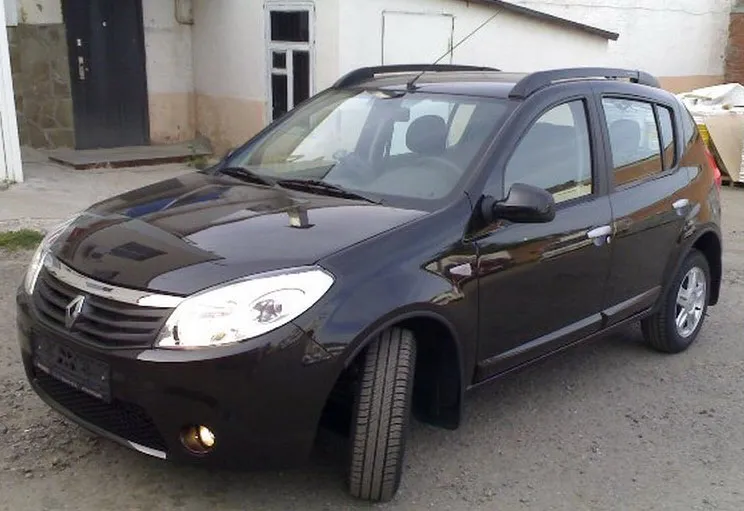 Рейлинги продольные АПС для Renault Sandero I 2009-2014 Черные