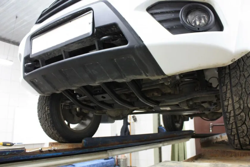 Защита Alfeco для рулевых тяг УАЗ Патриот 2014-2020 (Установка только на лифтованный автомобиль)
