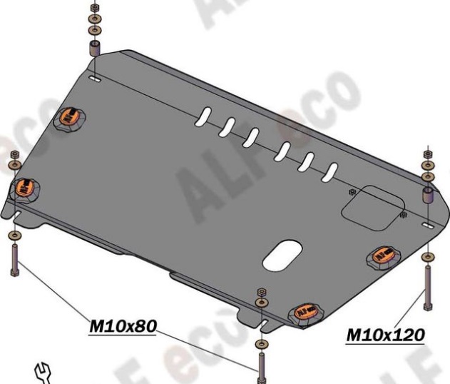 Защита Alfeco для картера и КПП Lexus ES 350 2010-2020