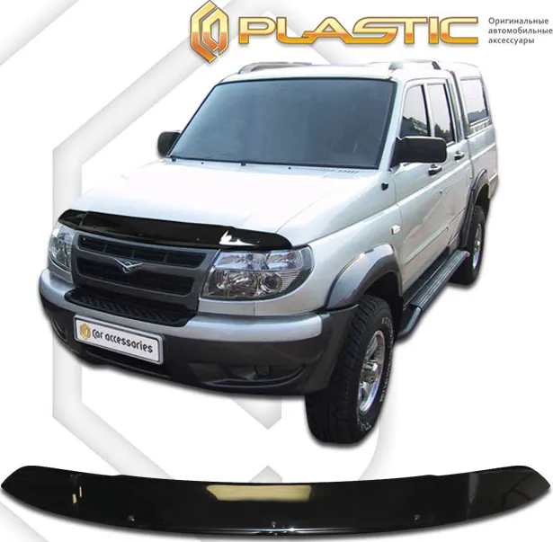 Дефлектор СА Пластик для капота (Classic черный) УАЗ Patriot 2005-2014