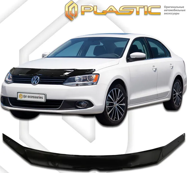 Дефлектор СА Пластик для капота (Classic черный) Volkswagen Jetta 2010