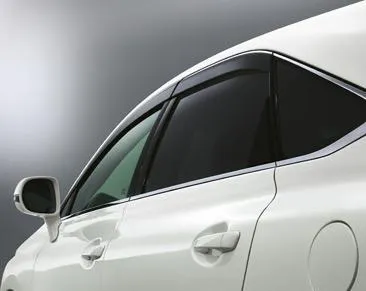 Дефлекторы Тойота Мотор (оригинал) (с нержавеющим молдингом) для окон Lexus RX 350/450h III 2009-2015 Черный
