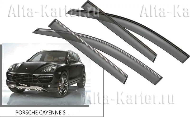 Дефлекторы Noble для окон Porsche Cayenne II 2010-2020