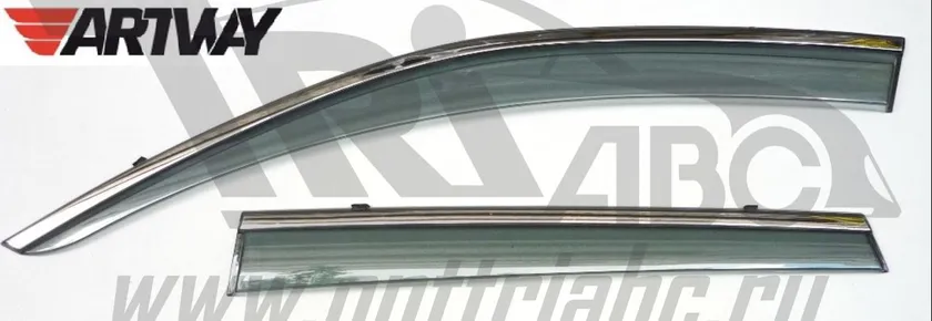 Дефлекторы Artway боковых окон с нержавеющим молдингом для Mercedes-Benz GLE купе 2015-2020