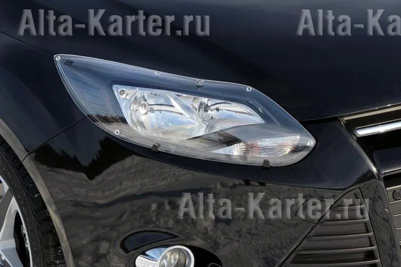 Защита SIM передних фар прозрачная для Audi A4 В8 рестайлинг 2011-2015