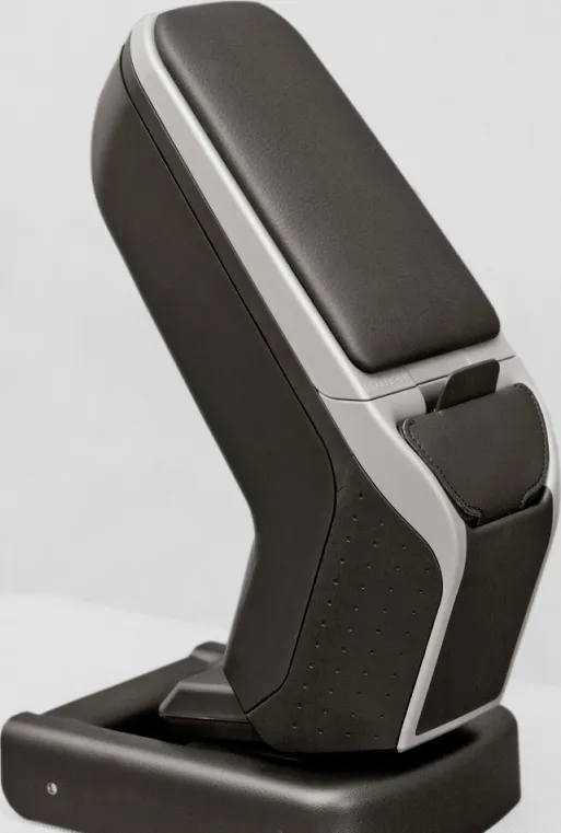 Подлокотник Armster 2 SILVER (+USB+AUX Extension Cable) для Ford Fiesta VII 2017-2020 Серый/Черный