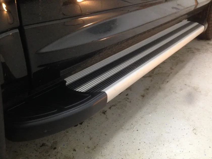 Пороги алюминиевые Интер Silver для Toyota RAV4 IV 2013-2015