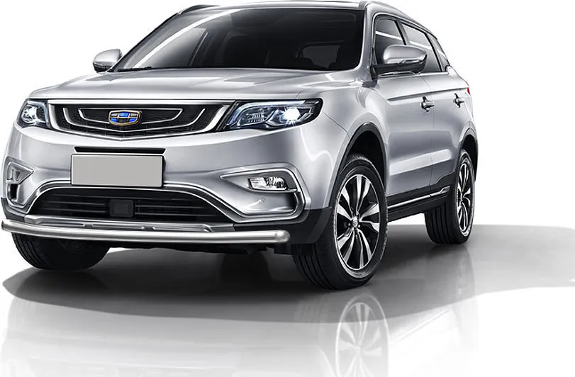 Защита Slitkoff переднего бампера d57 для Geely Atlas 2018-2020