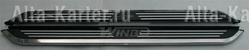 Пороги алюминиевые Winbo Fuga для Audi Q3 2011-2020