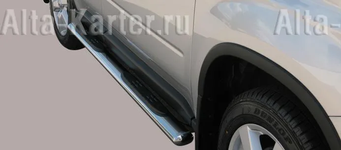 Пороги Misutonida овал с 2-мя проступями для Nissan X-Trail T31 2007-2010