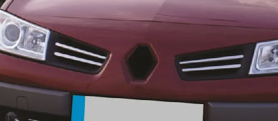 Накладка на решётку радиатора ВЕРХНЯЯ OMSA для для Renault Megane II 2006-2008 (4 шт