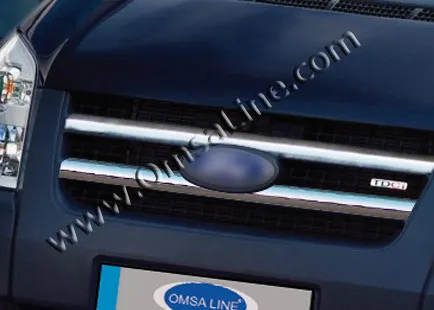 Накладка на решетку радиатора OMSA ВЕРХНЯЯ для Ford Transit 2006-2020 (2 части)