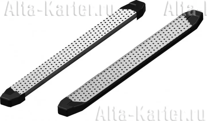 Пороги алюминиевые Baltex серия Almond для Kia Sportage III 2010-2014