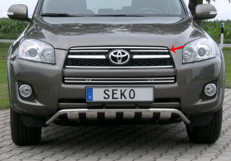 Накладка на решетку радиатора Seko ВЕРХНЯЯ d 16 мм для Toyota RAV4 III 2009-2012