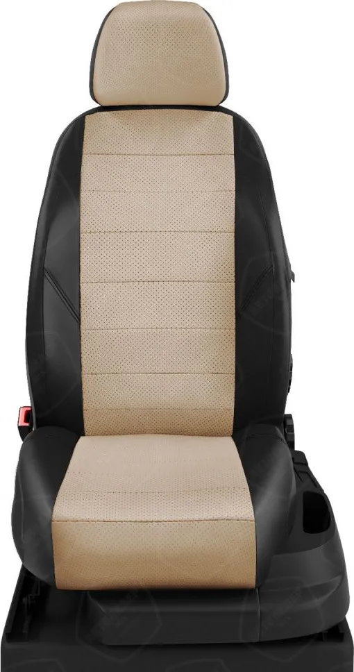 Чехлы Автолидер на сидения для Mitsubishi Pajero Sport II 2013-2016, цвет Черный/Бежевый