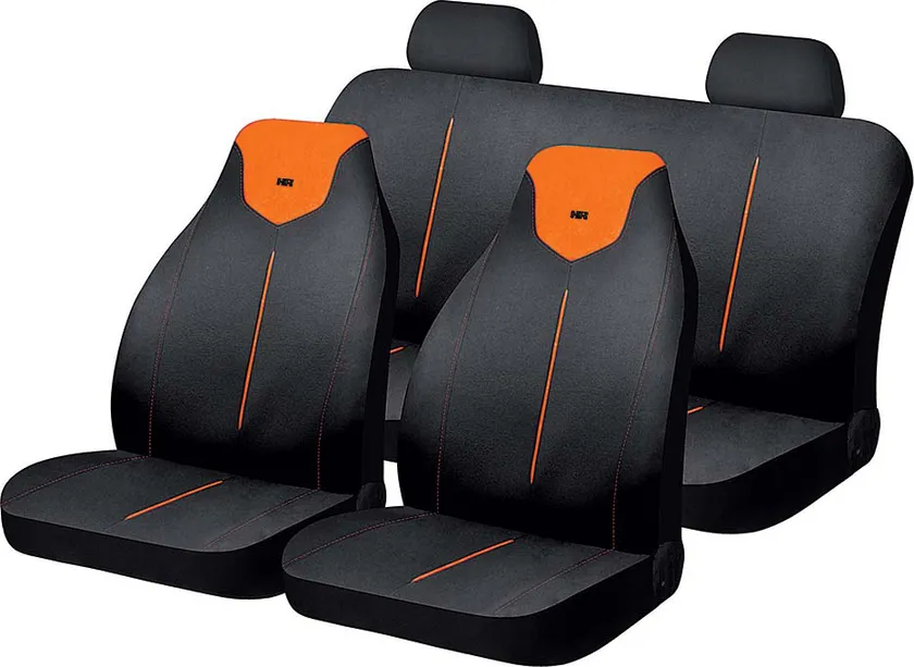 Чехлы универсальные Hadar Rosen Arris на сидения авто для ВАЗ Приора, 8-го, 10-го и 7-го семейств, цвет Оранжевый/Черный