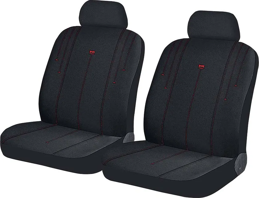 Чехлы универсальные Hadar Rosen Direct облегченные на передние сидения авто, цвет Черный/Красный