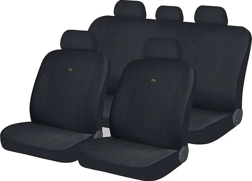 Чехлы универсальные Hadar Rosen Direct облегченные на сидения авто, цвет Черный/Зеленый