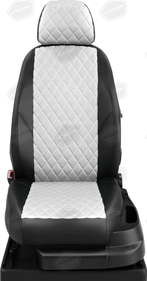 Чехлы Автолидер на сидения для Renault Sandero Stepway II 2014-2020, цвет Черный/Белый
