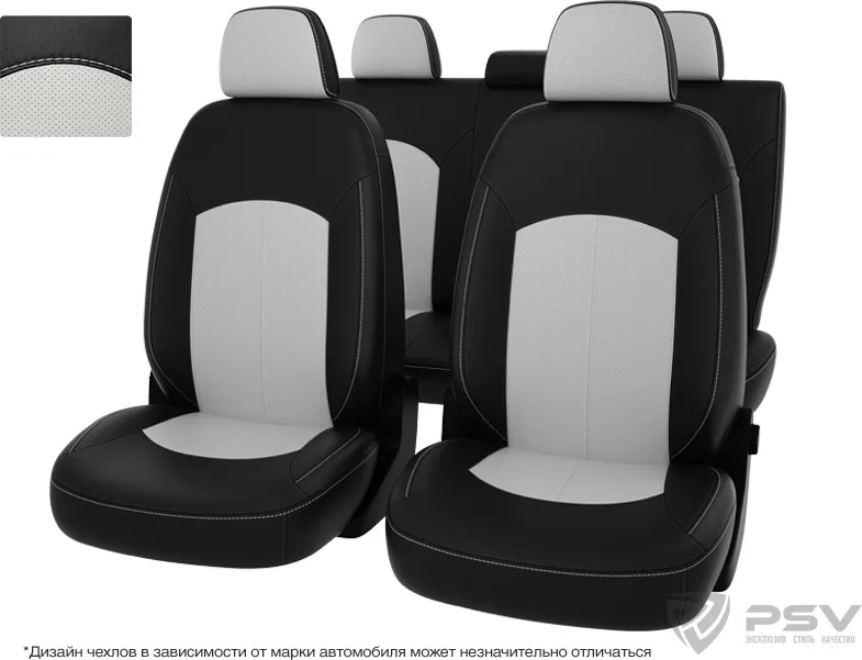 Чехлы PSV Оригинал на сидения для Chevrolet Orlando 2011-2015, цвет Черный/белый