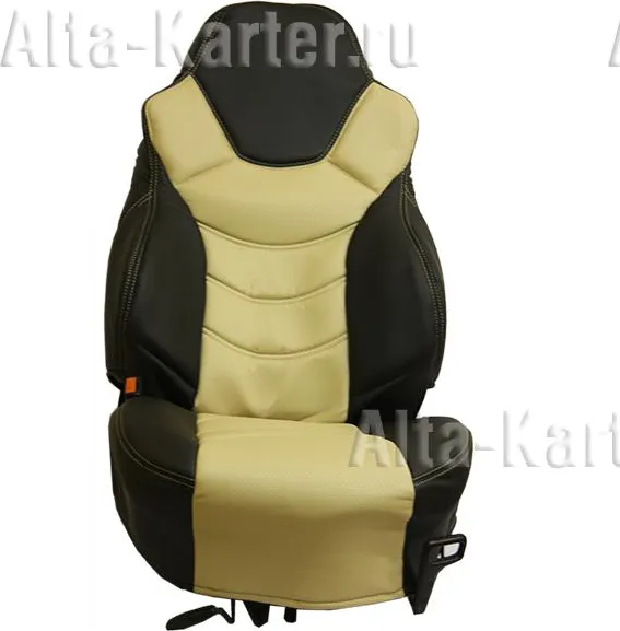 Чехлы универсальные  AutoElite Рекара (спортивные, дутые) на сидения, цвет Бежевый/Черный