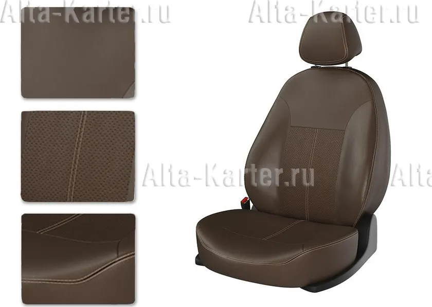 Чехлы CarFashion на сидения для Kia Spectra II 2004-2008, цвет Коричневый