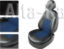 Чехлы CarFashion Classic на сидения для Peugeot 207 хэтчбек 2006-2012, цвет Черный/Синий