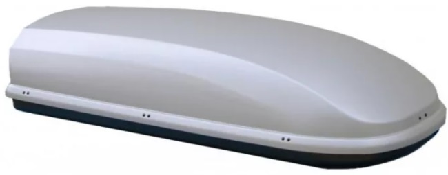 Автомобильный бокс Neumann S-line 370л, серебристый глянец, размеры 175x75x38 см