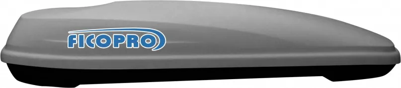 Автомобильный бокс FicoPro серый/черный матовый (390 л, 192х82х37 см)