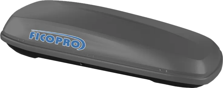 Автомобильный бокс FicoPro серый/черный матовый (550 л, 215х90х43 см)