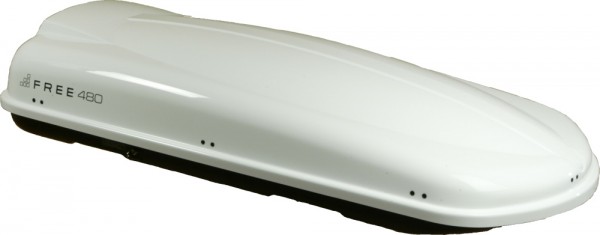 Автомобильный бокс Free Plast Cargo 480.S, серебристый глянцевый, размеры 203x90x40 см