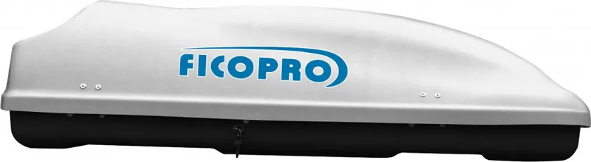 Автомобильный бокс FicoPro белый/черный глянцевый (320 л, 135х72х38 см)