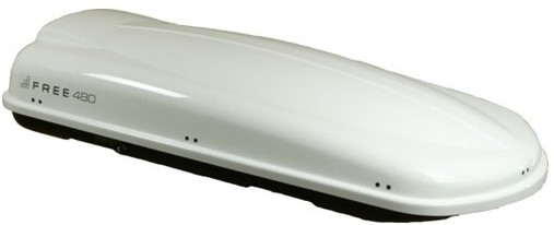 Автомобильный бокс Free Plast Cargo 480.W, белый глянцевый, размеры 203x90x40 см
