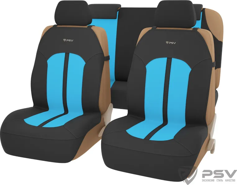 Чехлы-майки универсальные PSV Exact Plus на передние сидения, цвет Синий