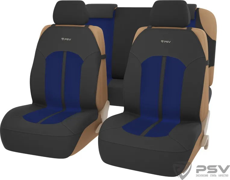Чехлы-майки универсальные PSV Exact Plus на передние сидения, цвет Темно-синий