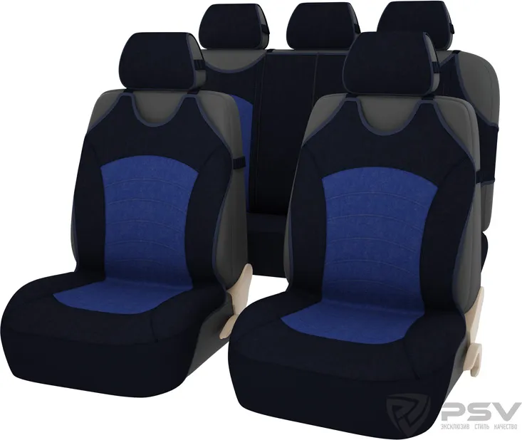Чехлы-майки универсальные PSV Genesis Plus на сидения, цвет Синий