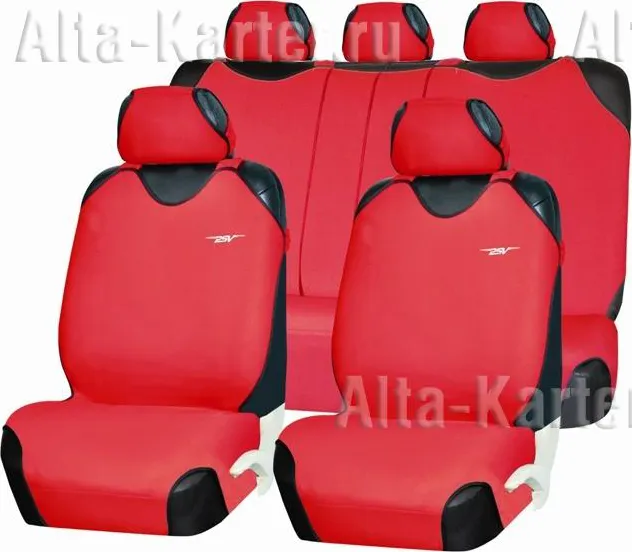 Чехлы-майки универсальные PSV Pacific Plus Zips на сидения, цвет Красный