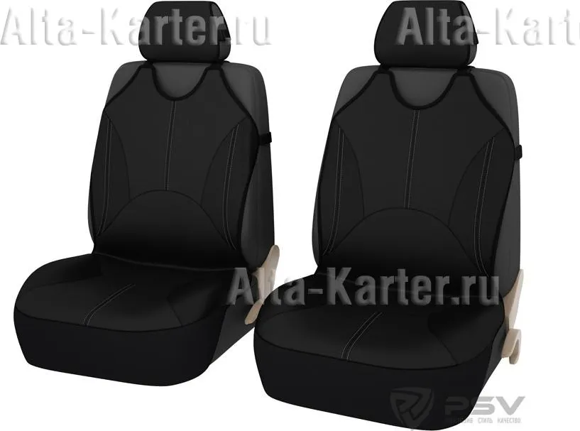 Чехлы-майки универсальные PSV Imperial Front на передние сидения, цвет Черный