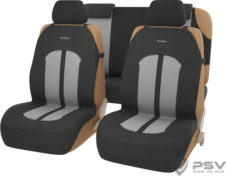 Чехлы-майки универсальные PSV Exact Plus на передние сидения, цвет Серый