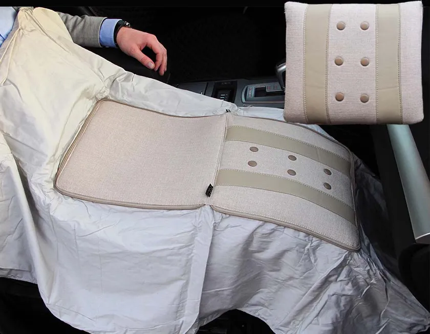 Подушка на сиденье CarFashion Transformer ортопедическая, цвет Бежевая