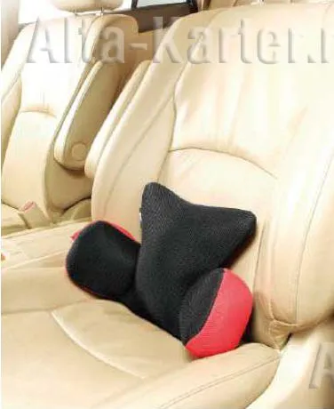 Подушка Sotra 3D Embrace ортопедическая для поддержки спины и поясницы водителя, цвет Черный + Красный