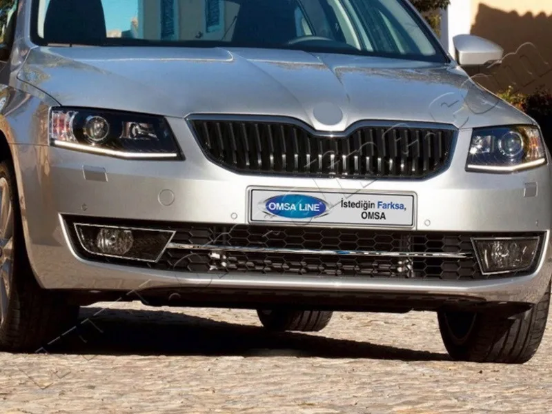 Накладка Omsa Line на передний бампер для Skoda Octavia III 2013-2020